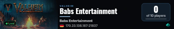 Babs Entertainment live status badge