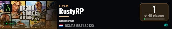 RustyRP live status badge