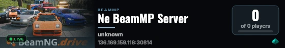 Ne BeamMP Server live status badge