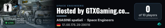 Hosted by GTXGaming.co.uk live status badge