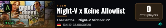 Night-V x Keine Allowlist live status badge