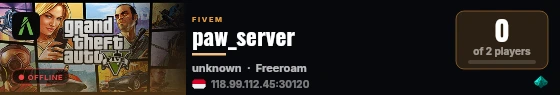 paw_server live status badge