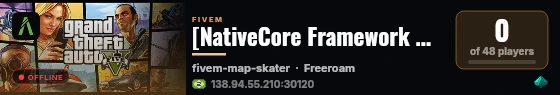 [NativeCore Framework Base] Zserver live status badge