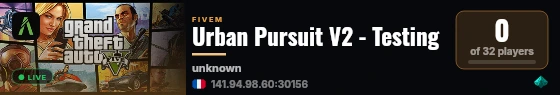 Urban Pursuit V2 - Testing live status badge
