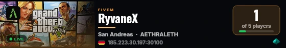 RyvaneX live status badge