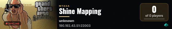 Shine Mapping live status badge