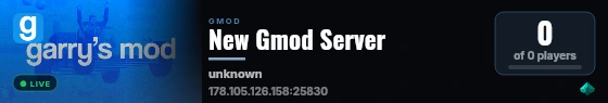 New Gmod Server live status badge