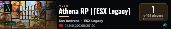 Athena RP | [ESX Legacy] live status badge