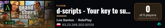 d-scripts - Your key to success live status badge