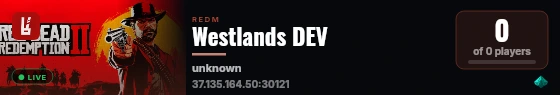 Westlands DEV live status badge