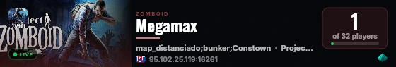 Megamax live status badge