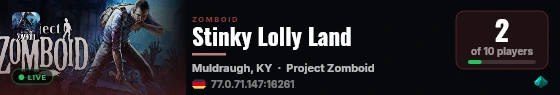 Stinky Lolly Land live status badge