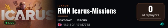 RWN Icarus-Olympus live status badge