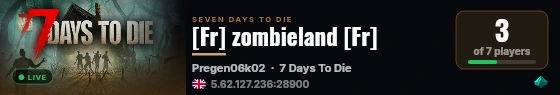 [Fr] zombieland [Fr] live status badge