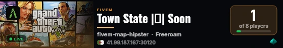 Town State |🎮| Soon live status badge