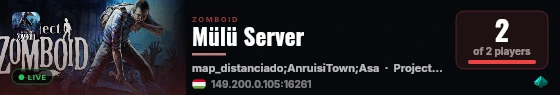 Mülü Server live status badge