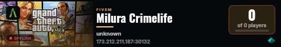 Milura Crimelife live status badge