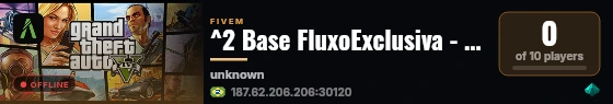 ^2 Base FluxoExclusiva - TEMA PROPRIO 👹 ^7 | ☂️ Base Completa e Inovadora ☂️ | 🎮 https://discord.gg/fluxoshop live status badge