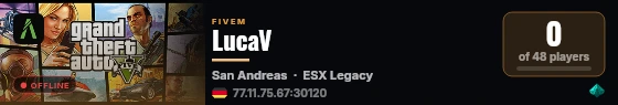 LucaV live status badge