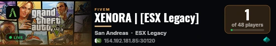 XENORA | [ESX Legacy] live status badge