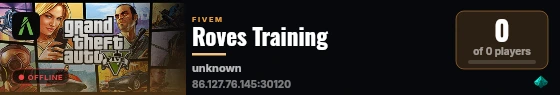 Roves Training live status badge