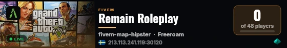 Remain Roleplay live status badge