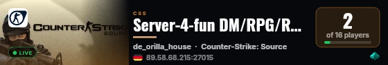 Server-4-fun DM/RPG/RTV/FastDL live status badge