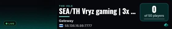 TH Evrima Unofficial | 2x Growth live status badge