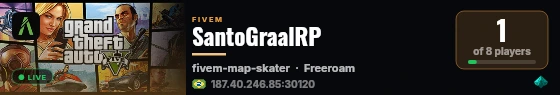 SantoGraalRP live status badge