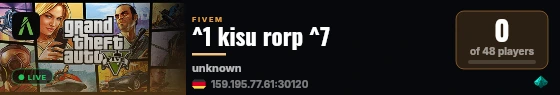 ^1 kisu rorp ^7 live status badge