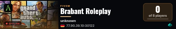 Brabant Roleplay live status badge