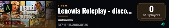 Lenowia Roleplay - discord.gg/lenowia live status badge