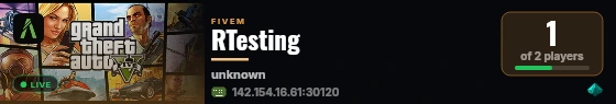 RTesting live status badge