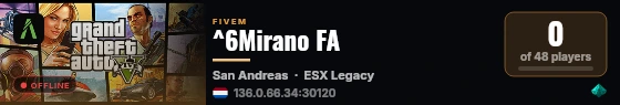 ^6Mirano FA live status badge