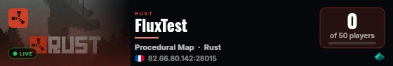 FluxTest live status badge