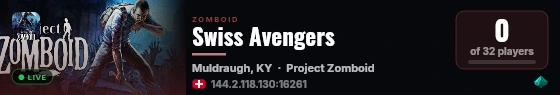 Swiss Avengers live status badge