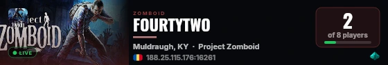 FOURTYTWO live status badge