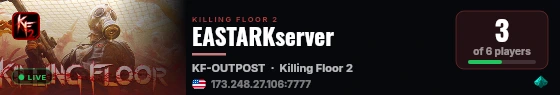 EASTARKserver live status badge