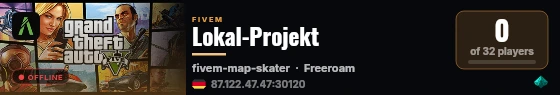 Lokal-Projekt live status badge