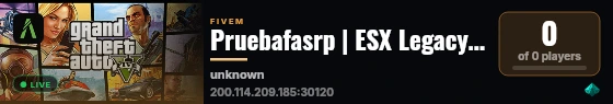 Pruebafasrp | ESX Legacy Server live status badge