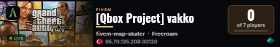 [Qbox Project] vakko live status badge