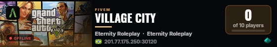 VILLAGE CITY live status badge