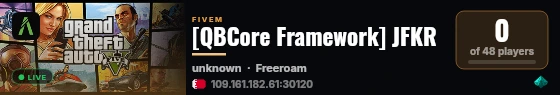 [QBCore Framework] JFKR live status badge