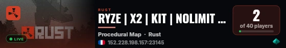 RYZE | X2 | KIT | NOLIMIT | TP | live status badge