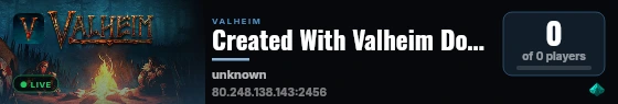 Created With Valheim Docker live status badge