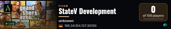 StateV Development live status badge