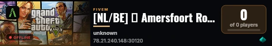 [NL/BE] 🌍 Amersfoort Roleplay ⚡️ Stem van de burger telt mee! | discord.gg/afr live status badge