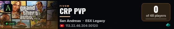 CRP PVP live status badge