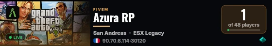 Azura RP live status badge
