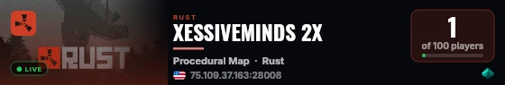 XESSIVEMINDS 2X live status badge